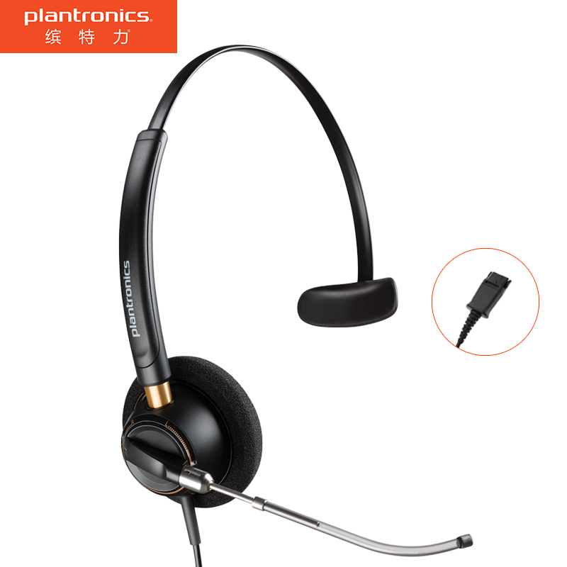 缤特力（Plantronics）HW510V专业话务耳机 高端呼叫中心客服耳麦 听力保护 QD头不含线