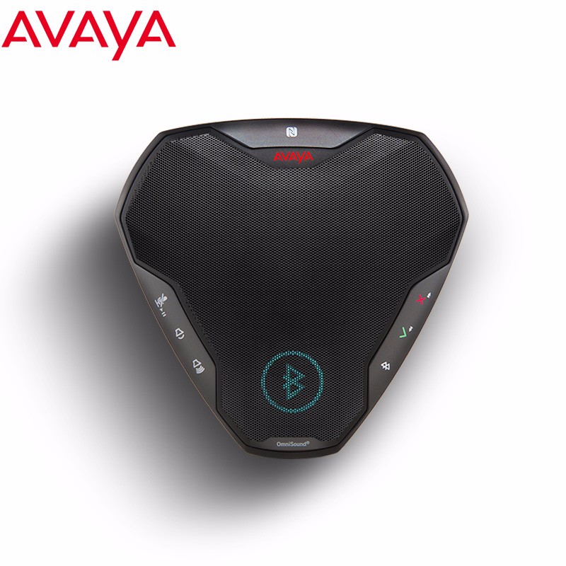 亚美亚(Avaya)视频会议全向麦克风4米拾音/蓝牙/USB免驱(8-10㎡中小型会议室)桌面扬声器B109