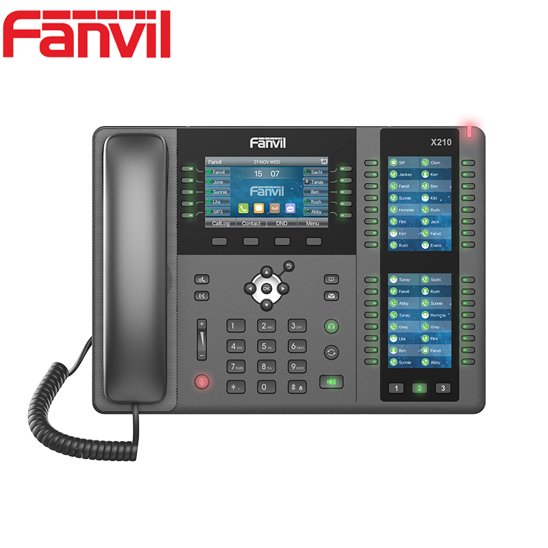 Fanvil方位 x210 网络电话机 SIP电话机 VIOP话机 IP话机座机商务办公 IPPBX电话机网络IP电话 3色彩色屏幕 20条线路