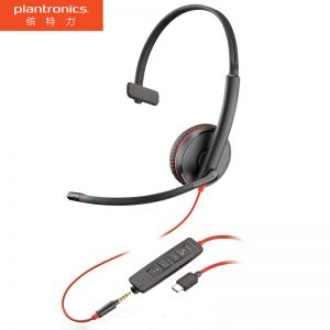 缤特力（Plantronics）C3215 USB-C单耳降噪耳机Type-C和3.5毫米双接口耳麦