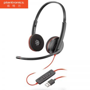 缤特力（Plantronics）C3220头戴式呼叫中心客服办公耳机 话务电销耳麦 电话会议耳麦（USB线控直连电脑）
