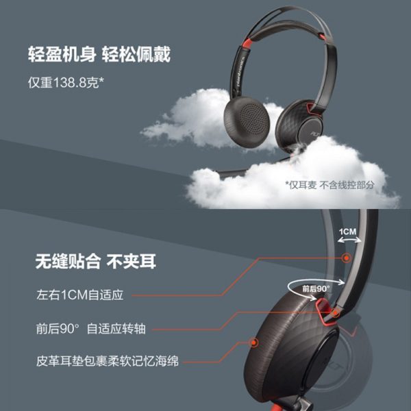 http://缤特力（Plantronics）C5220 USB+3.5MM 双耳线控耳机耳麦