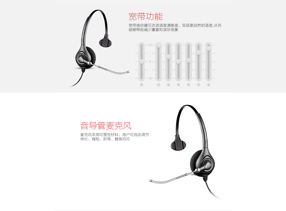 缤特力（Plantronics）HW251 单耳音导管话务耳麦/呼叫中心耳机