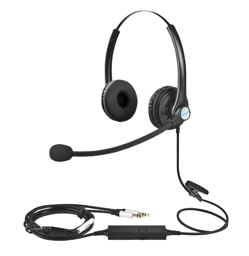 Beien贝恩A26-PC双插头双耳电脑话务耳麦 电话耳机 呼叫中心专用耳机