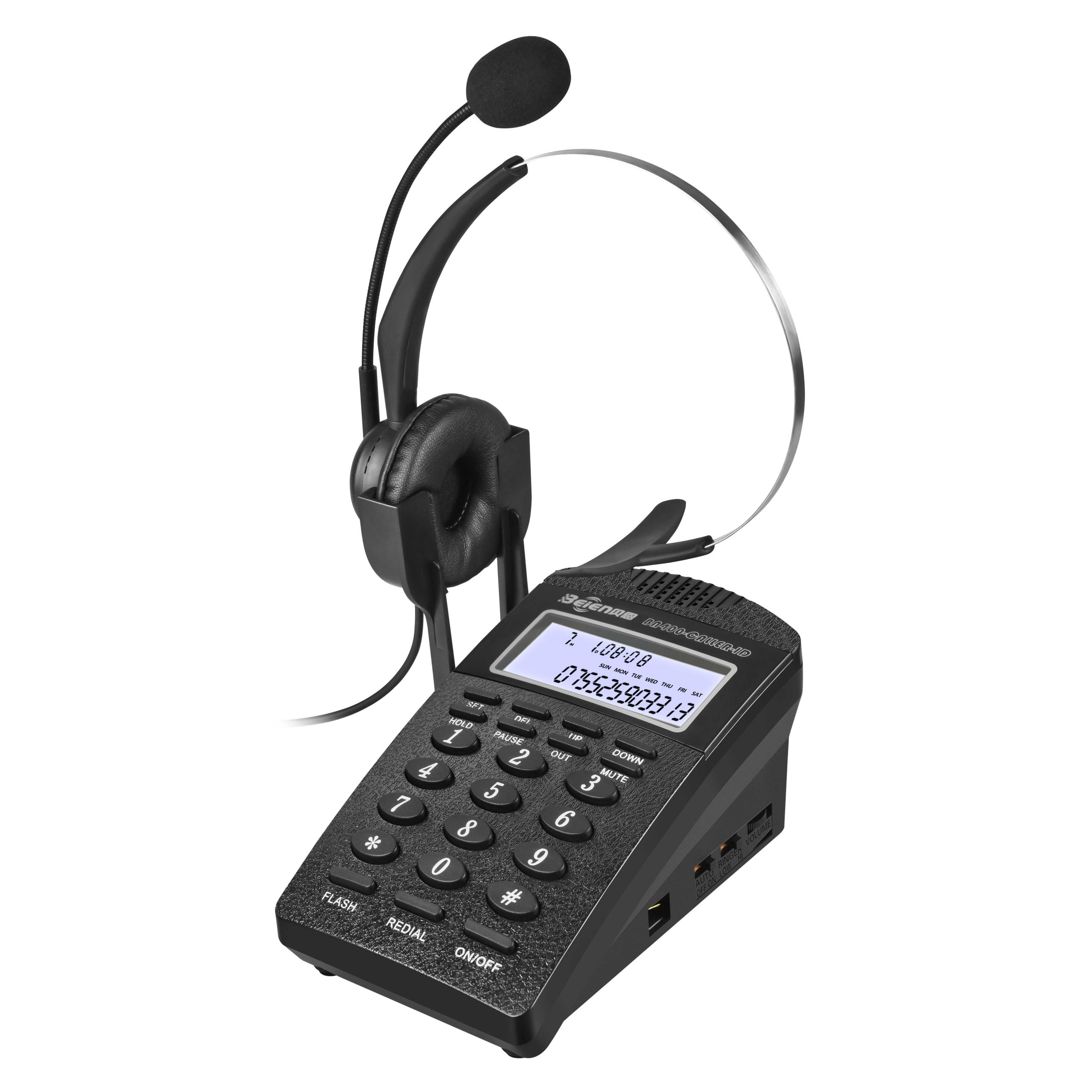 Beien贝恩BN400 话务耳机和电话拨号盘套装 外呼办公专用电话耳麦组合
