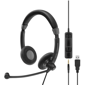 EPOS音珀 I SENNHEISER森海塞尔IMPACT SC 75 USB MS有线呼叫中心耳麦(双耳耳机,USB接口及3.5毫米插孔)