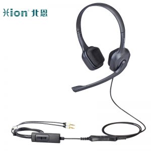 北恩（HION）FOR700D 头戴式双耳话务耳机/坐席耳机/客服电销耳麦/电脑耳机-双插头+调音量+闭音（B5.1）