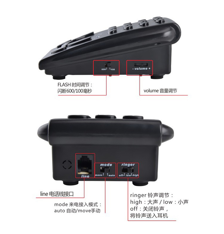 北恩（HION） VF600耳机电话机套装话务员电话客服外呼叫中心固定电话座机 选配DH30+三年质保