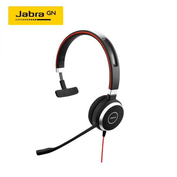 捷波朗(Jabra)Evolve 40 USB 3.5mm 单耳 MS/UC 微软认证 USB 3.5mm在线教育学习培训手机ipad话务头戴式耳机