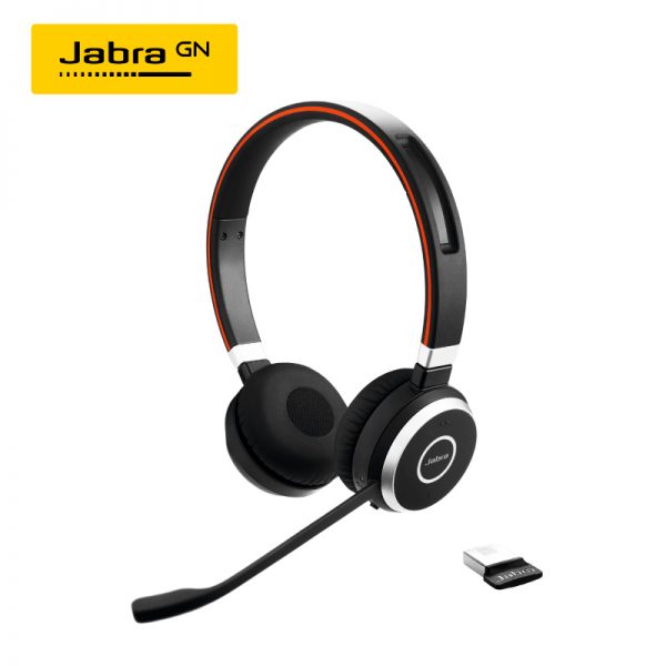 捷波朗(Jabra)Evolve 65 USB无线降噪含蓝牙适配器 双耳 MS/UC 微软认证 会议头戴耳机在线教育学习培训手机话机