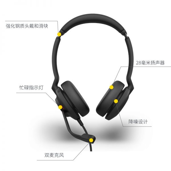 捷波朗(Jabra)Evolve2 30 USB 单耳 MS/UC 微软认证 头戴式耳机耳麦带麦克风 办公电话会议耳机 远程学习耳机