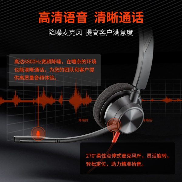 缤特力（Plantronics）C3310-M 呼叫中心客服耳麦 办公会议电脑耳机 （单耳USB接口Teams版本）