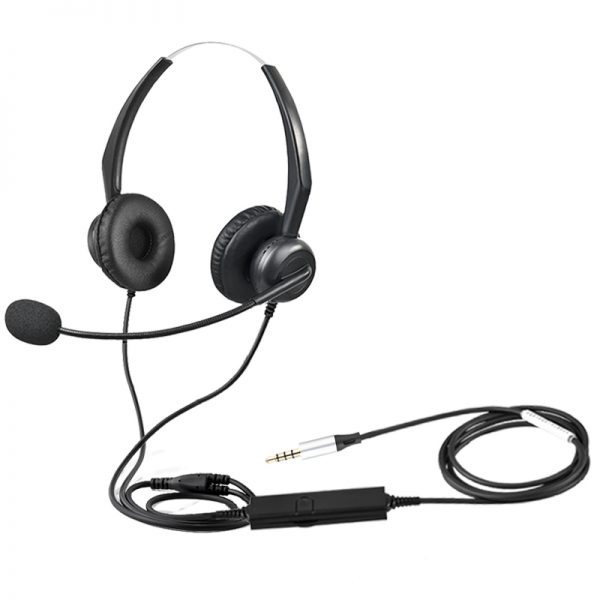 Beien贝恩T52-MP手机笔记本耳机 单插头双耳电脑话务耳麦 电话耳机 呼叫中心专用耳机